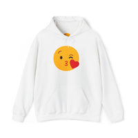 Kiss Emoji Hooded Sweatshirt | Unisex Heavy Blend™