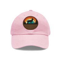 Stylish Dad Hat with Leather Patch - Retro Deer Design