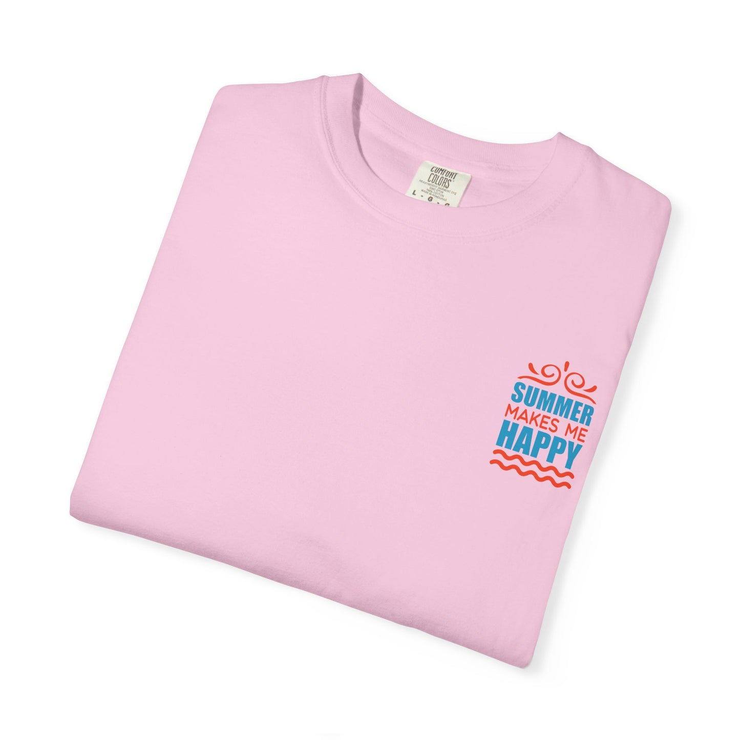 Summer Makes Me Happy T-Shirt, Unisex Summer Tee, Beach Vibes Shirt, Gift for Sun Lovers, Vacation Wear, Relaxed Fit Top