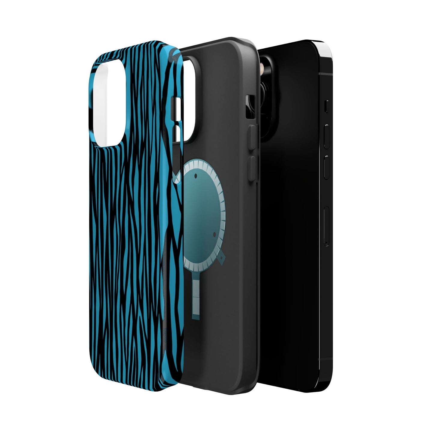 Zebra Print Magnetic Tough Case for iPhone - Durable & Stylish Phone Protection