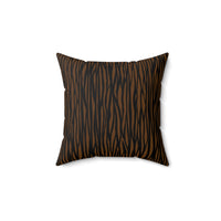Modern Rustic Spun Polyester Square Pillow - Tree Bark Design for Cozy Home Decor