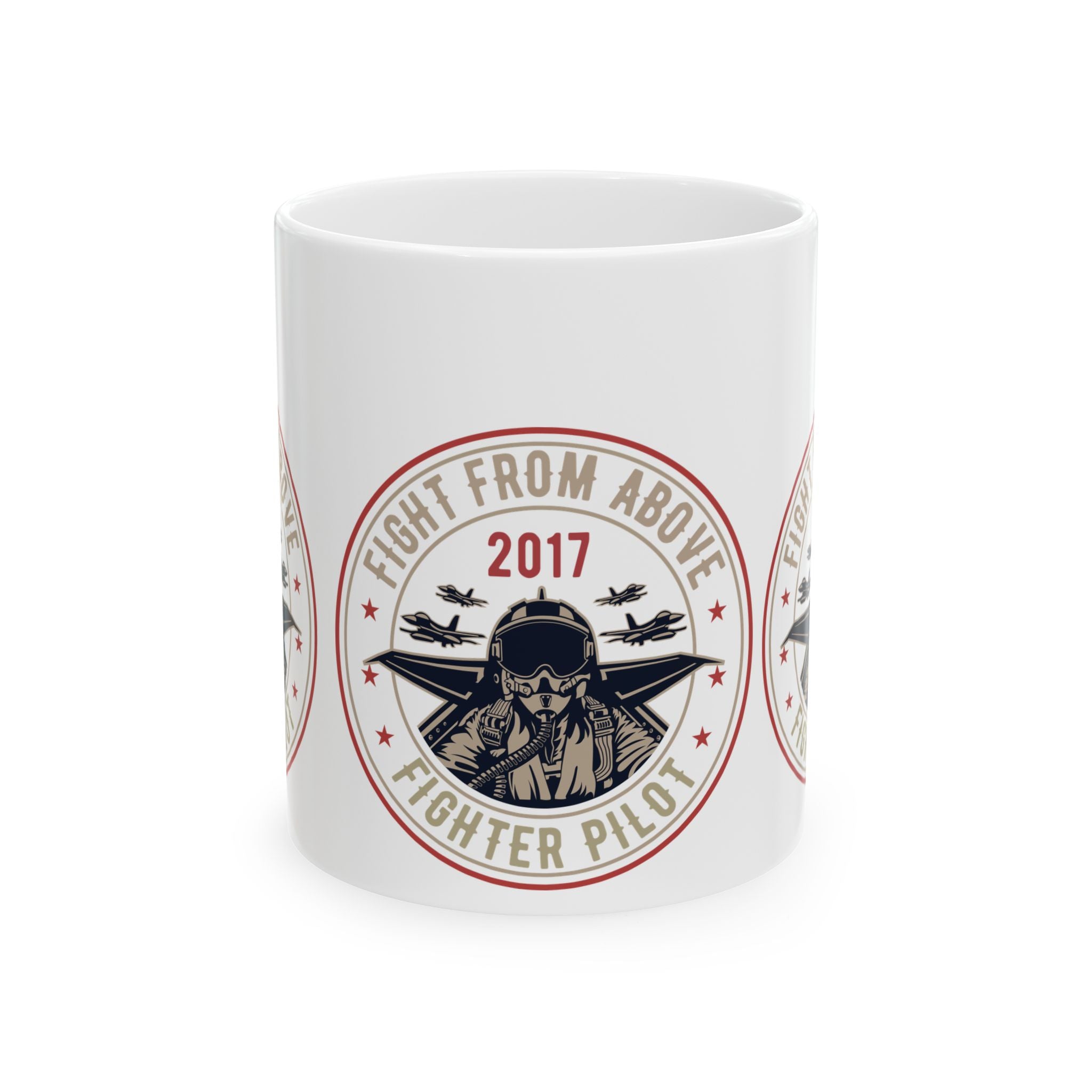 Fighter Pilot Ceramic Mug, Vintage Aviation Coffee Cup, Gift for Air Force Enthusiasts, Fighter Pilot Memorabilia,