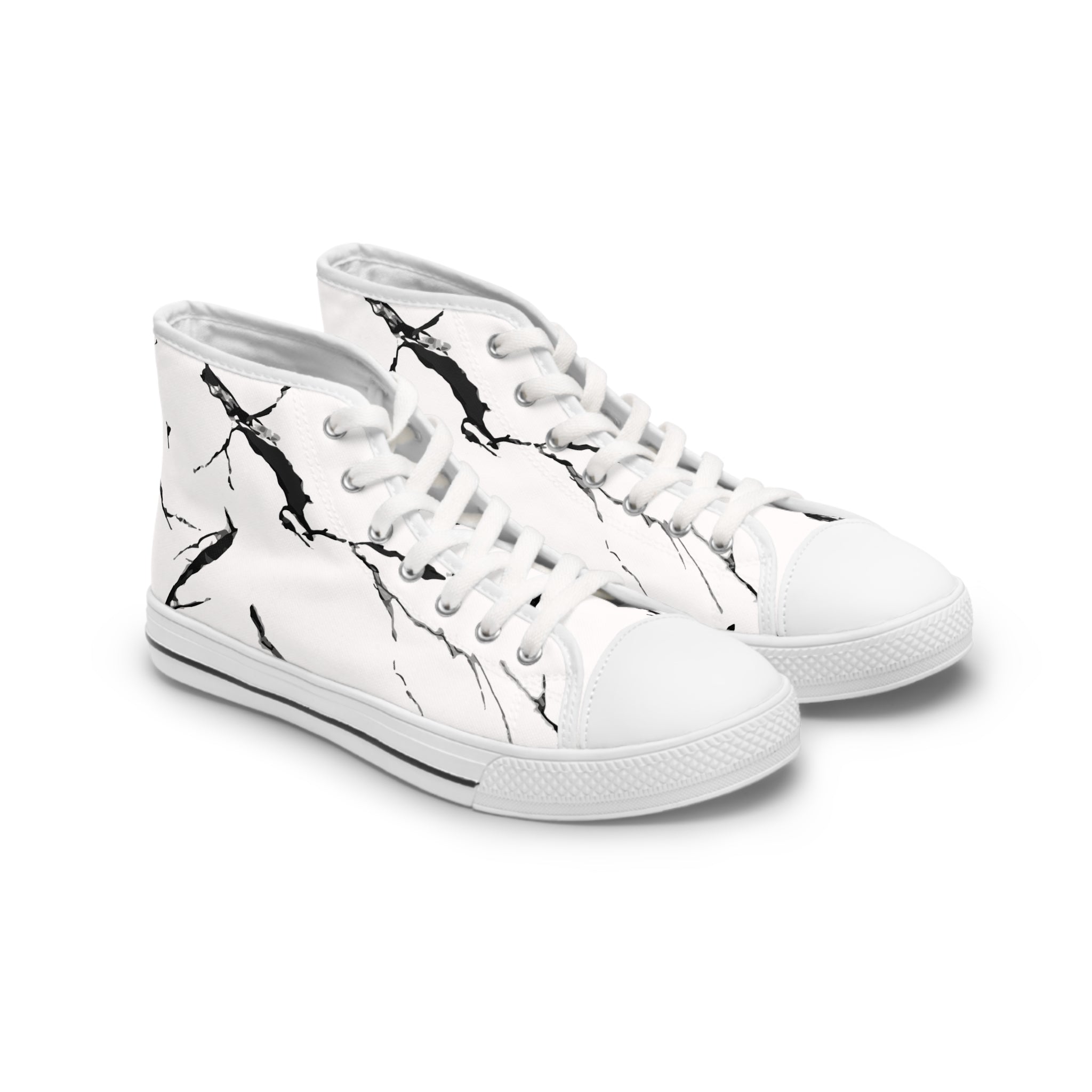 Marble Print High Top Sneakers for Trendy Women