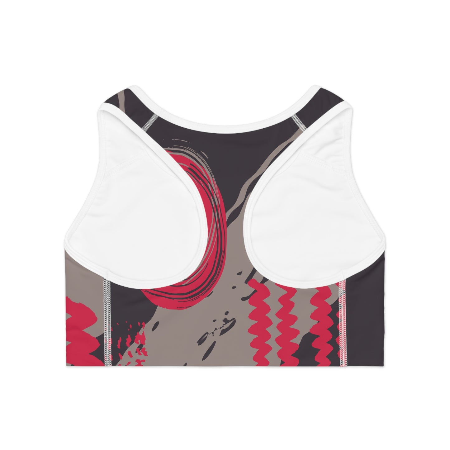 Abstract Wave Sports Bra - Stylish Activewear for Fitness Enthusiasts