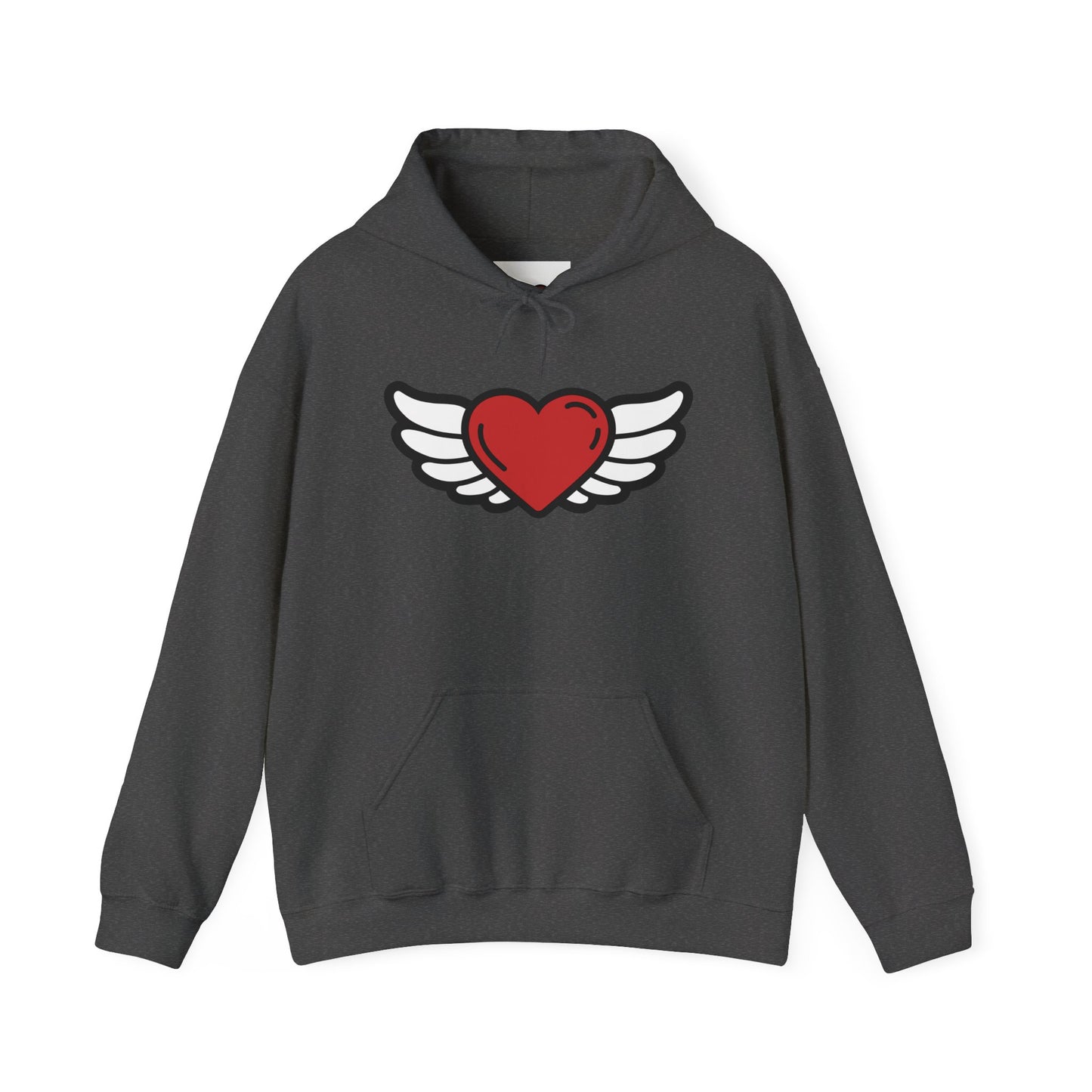 Angel Wings Heart Hoodie - Unisex Heavy Blend™ Sweatshirt for Love & Comfort