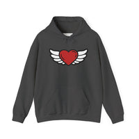 Angel Wings Heart Hoodie - Unisex Heavy Blend™ Sweatshirt for Love & Comfort