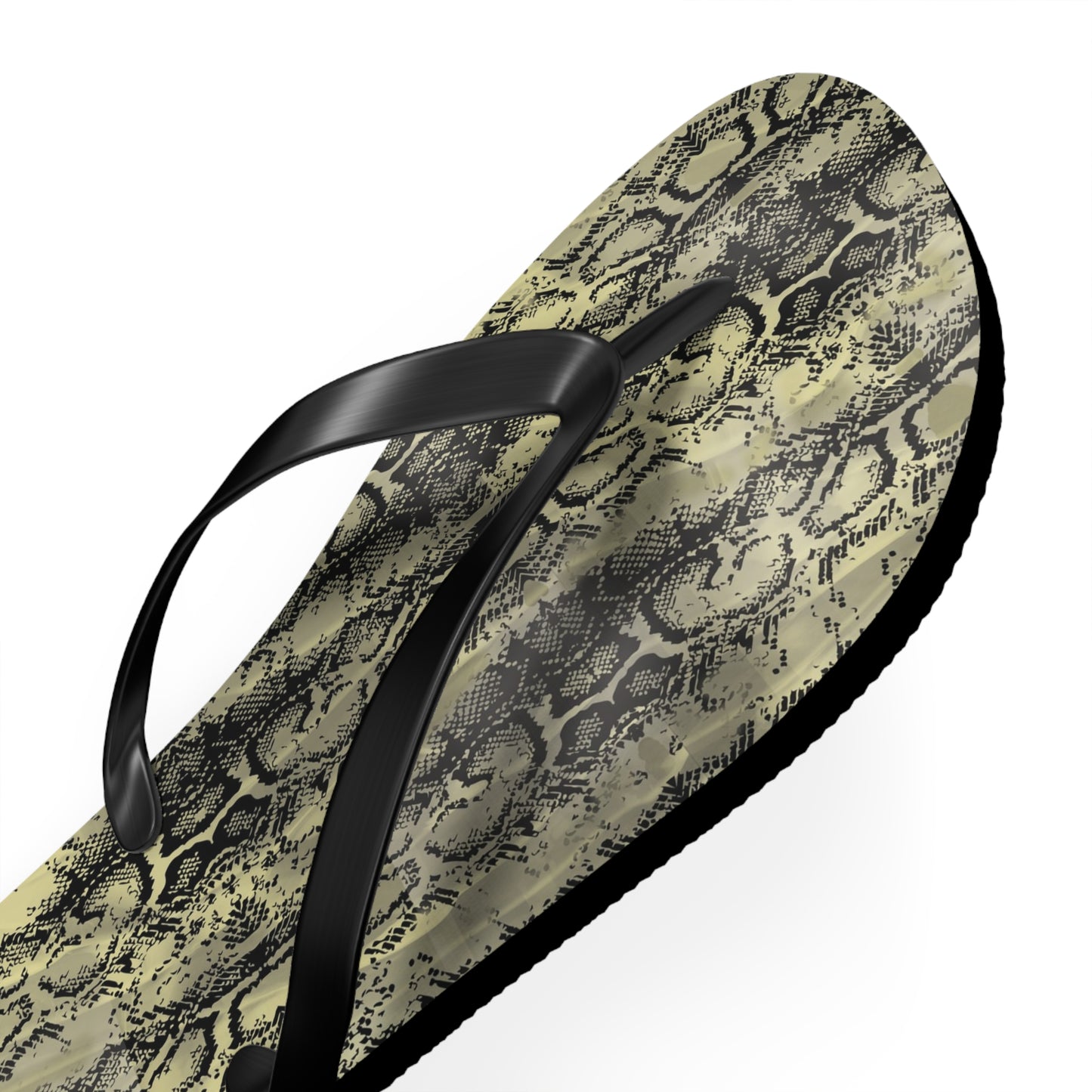 Snakeskin Flip Flops - Trendy Summer Footwear for Beach Days