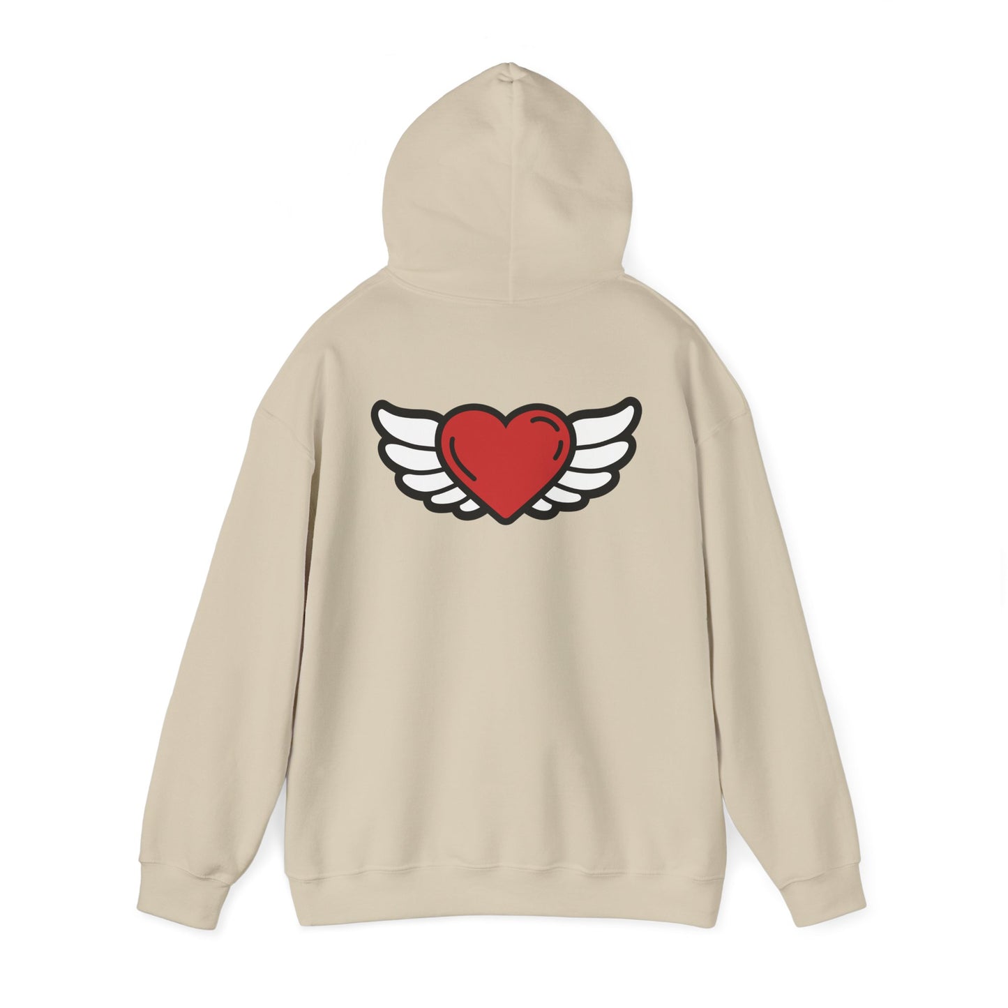 Angel Wings Heart Hoodie - Unisex Heavy Blend™ Sweatshirt for Love & Comfort