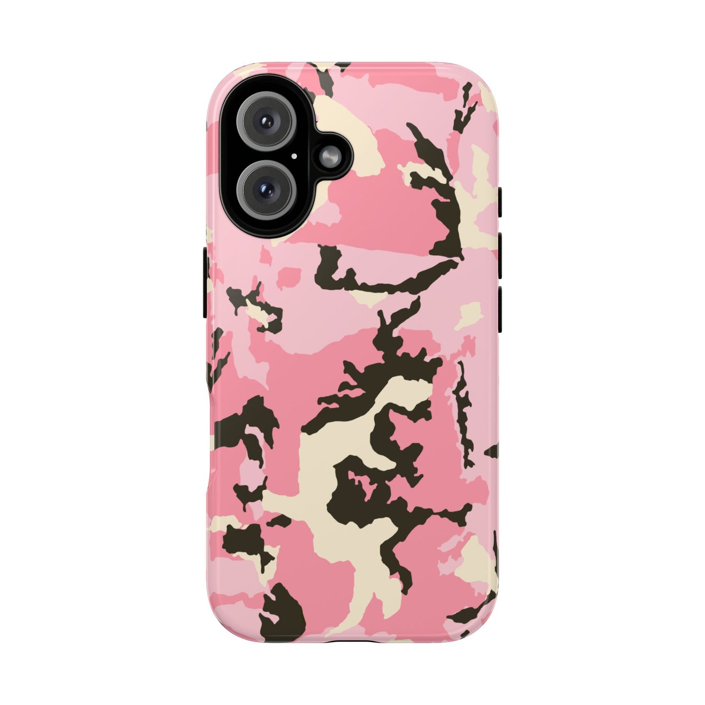 Stylish Tough Phone Case – Pink Camo Design for Bold Protection  Make a statement while keeping your phone safe with this eye-catching pink camouflage case that blends fashion with durability.
