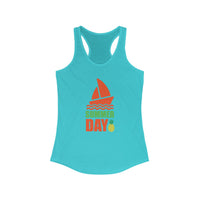 Summer Day Racerback Tank - Perfect for Beach Trips, Yoga, Festivals, and Summer Fun, Ladies' Casual Wear, Gift Idea