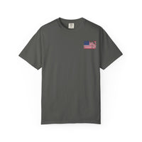 Patriotic Garment-Dyed T-Shirt - Vintage American Flag Design