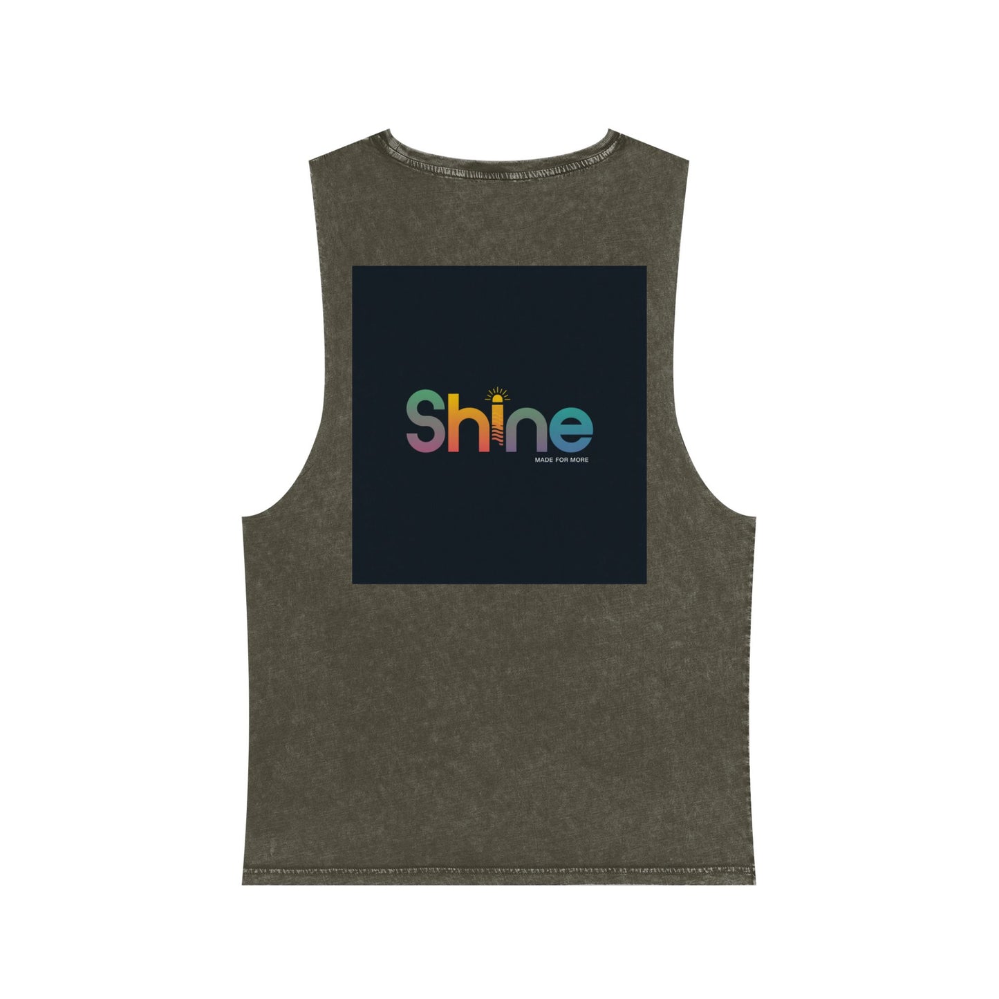 Unisex Stonewash Tank Top - Shine Graphic Tee for Summer Adventures