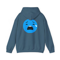 Emotional Expression Hoodie - Unisex Heavy Blend with Sad Face Design