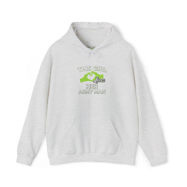 This Girl Loves Her Army Man Hoodie, Military Sweatshirt, Unisex Army Merchandise, Gifts for Military Spouses, Patriotic