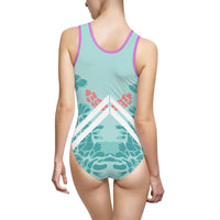 Tropical Floral Women's Swimsuit - Classic One-Piece with Vibrant Design