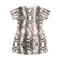 Snakeskin Print T-Shirt Dress - Stylish and Comfortable Casual Wear