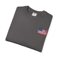 Patriotic Garment-Dyed T-Shirt - Vintage American Flag Design