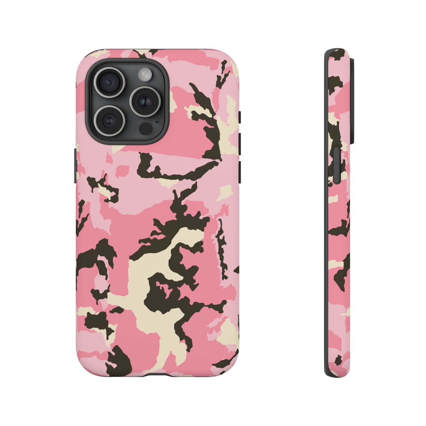 Stylish Tough Phone Case – Pink Camo Design for Bold Protection  Make a statement while keeping your phone safe with this eye-catching pink camouflage case that blends fashion with durability.