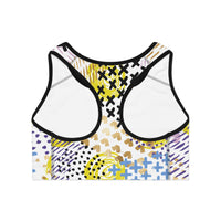 Vibrant Pattern Sports Bra - Stylish Activewear for Fitness Enthusiasts