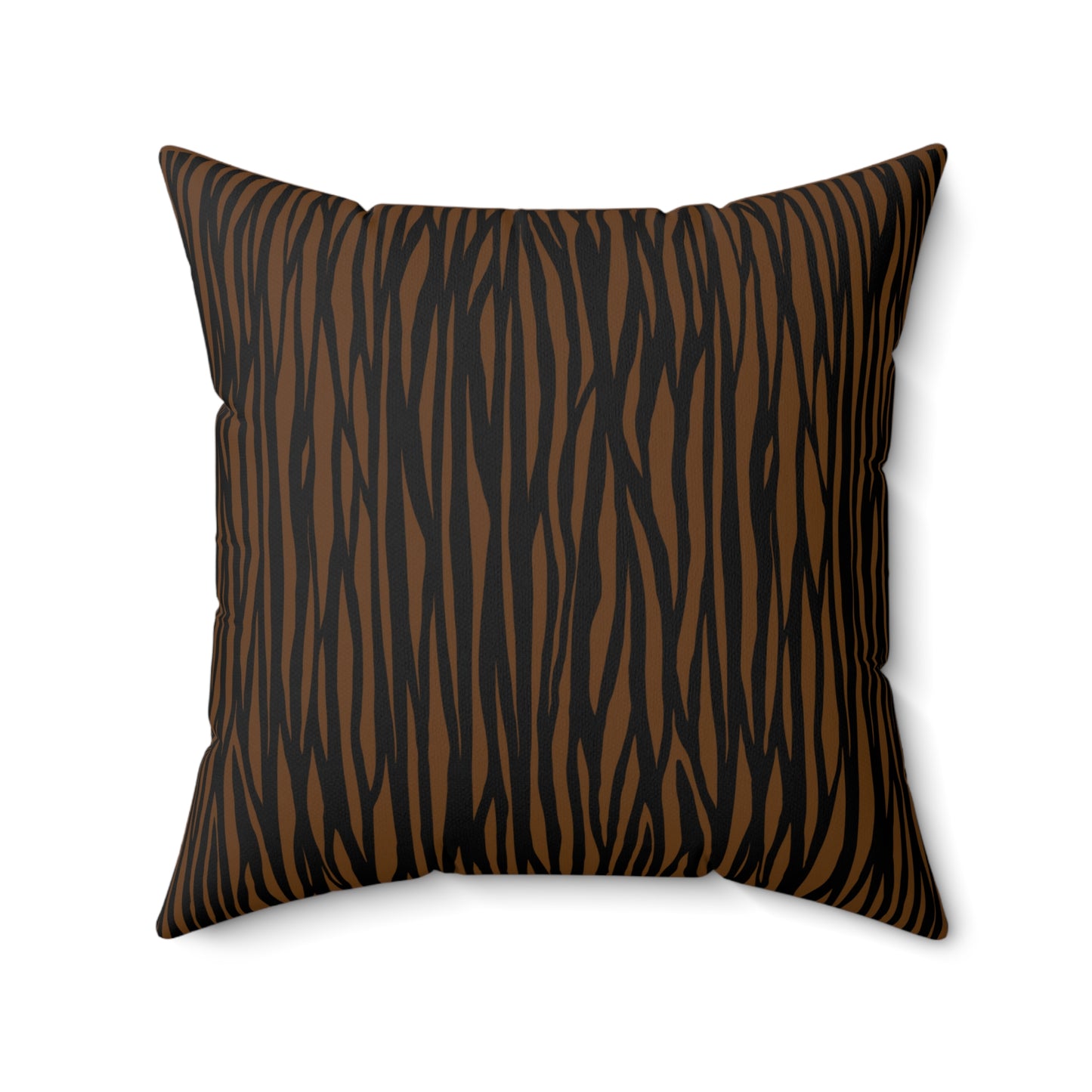 Modern Rustic Spun Polyester Square Pillow - Tree Bark Design for Cozy Home Decor