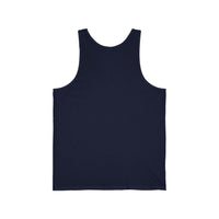 Unisex Jersey Tank - Howling Dog & Birds Design