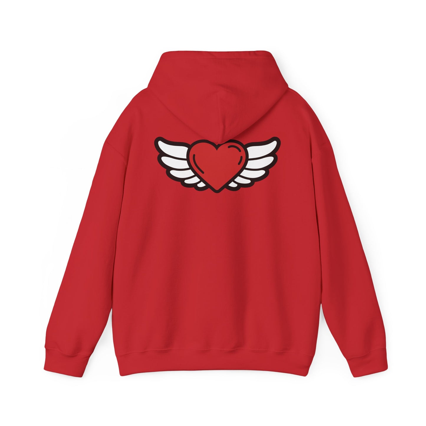 Angel Wings Heart Hoodie - Unisex Heavy Blend™ Sweatshirt for Love & Comfort