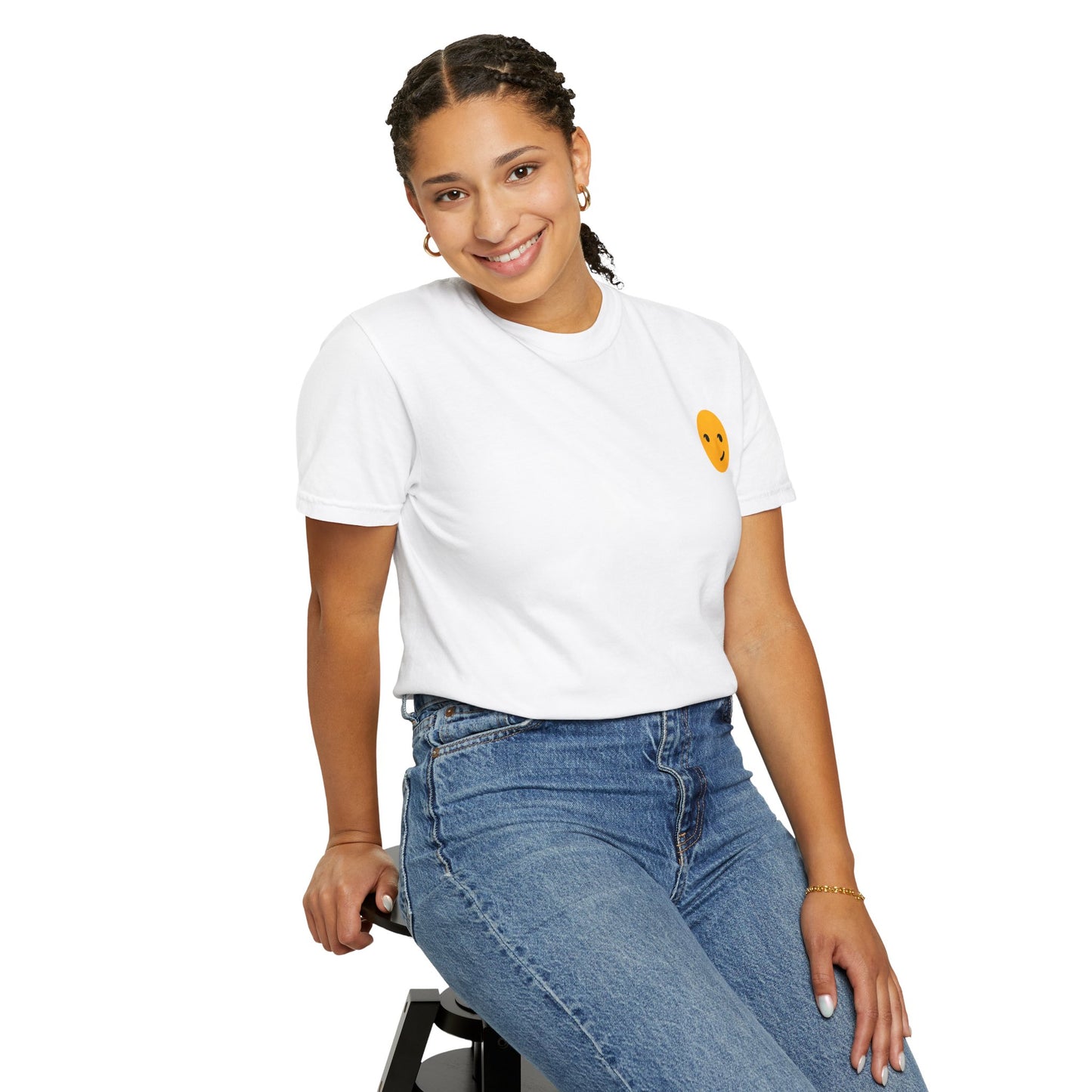 Smile Circle Unisex Garment-Dyed T-Shirt - Fun Casual Tee for Everyday Wear