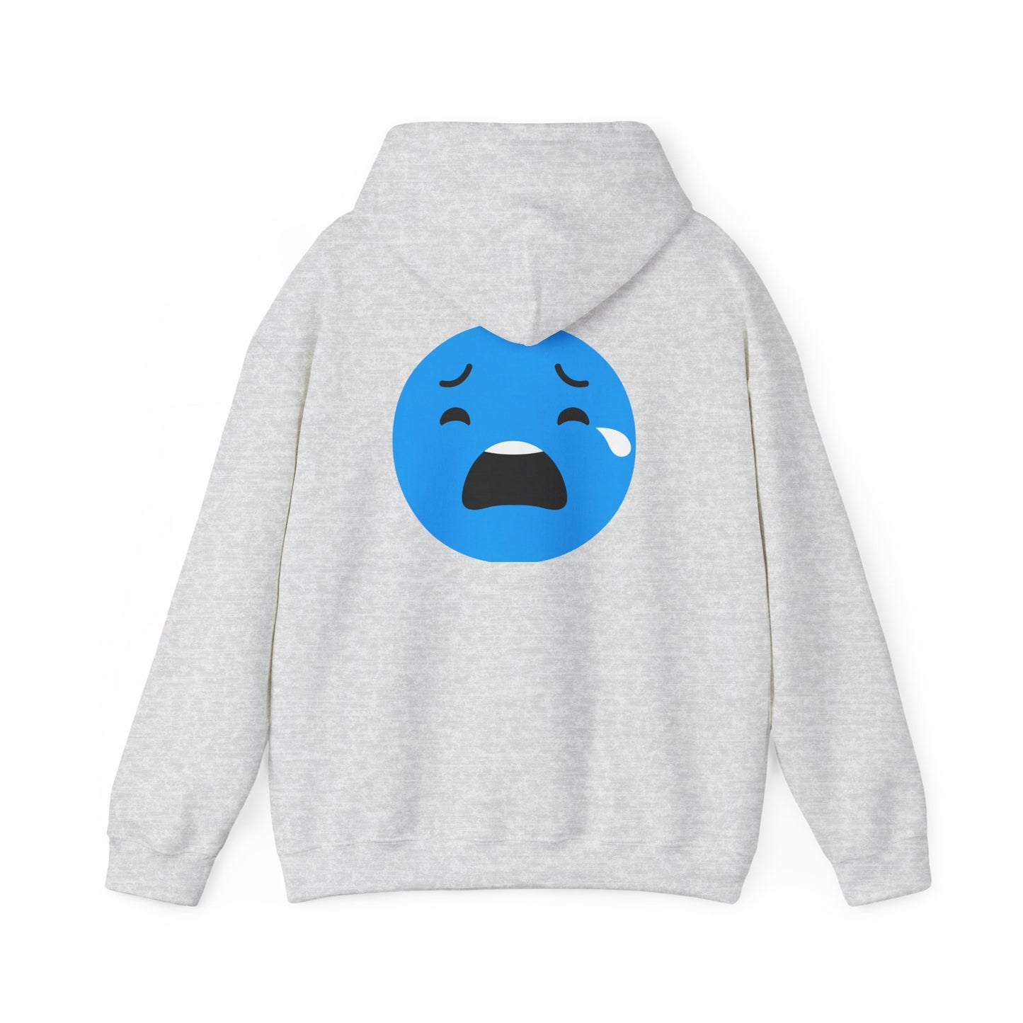 Emotional Expression Hoodie - Unisex Heavy Blend with Sad Face Design