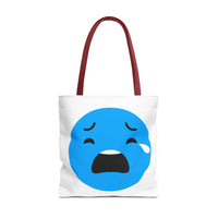 Emotional Expression Tote Bag - Cute Sad Face Design