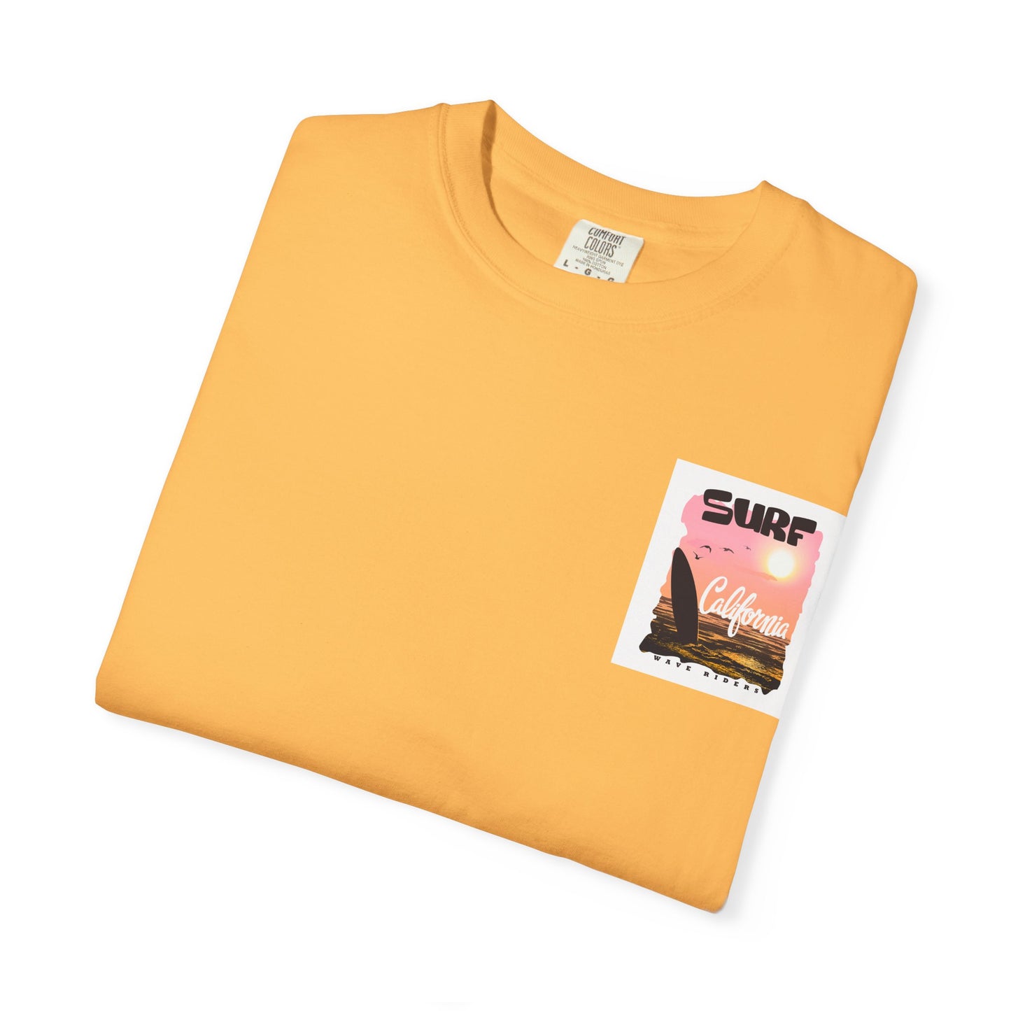 California Surf Graphic Tee - Unisex Garment-Dyed T-Shirt for Beach Lovers, Summer Vibes, Gift for Surfers, Casual Wear,