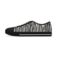 Trendy Zebra Print Low Top Sneakers for Women - Fashionable Casual Footwear