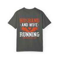 Unisex Husband and Wife Running T-Shirt - Partners for Life - Casual Gift for Couples