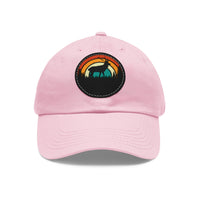 Stylish Dad Hat with Leather Patch - Retro Deer Design