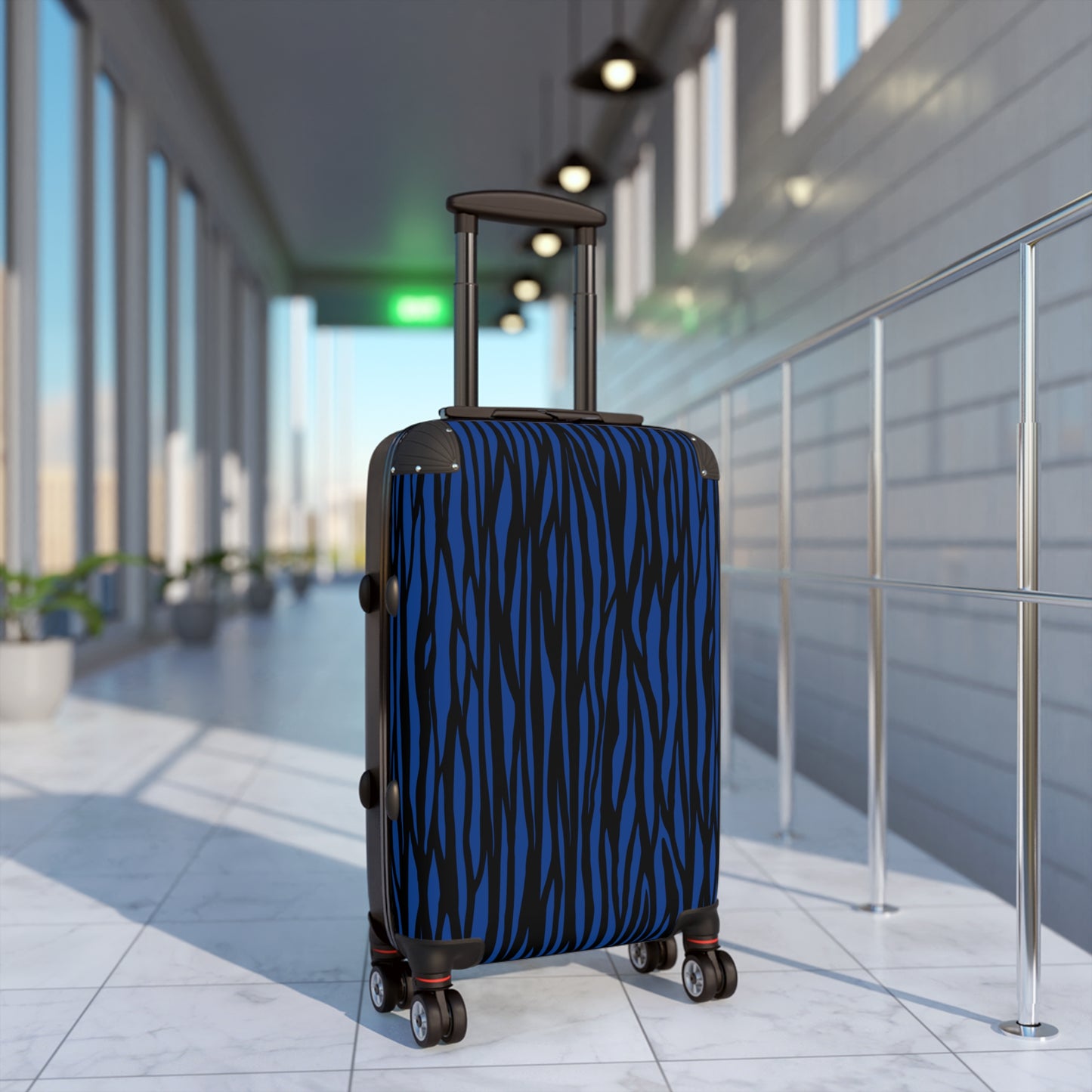 Bold Striped Suitcase - Stylish Travel Luggage for Adventurers