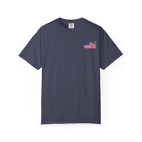 Patriotic Garment-Dyed T-Shirt - Vintage American Flag Design