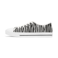 Trendy Zebra Print Low Top Sneakers for Women - Fashionable Casual Footwear
