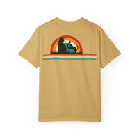 Unisex Cat & Dog Sunset Graphic T-Shirt - Casual Animal Lover Tee