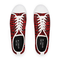 Fierce Red Tiger Print Women's Low Top Sneakers