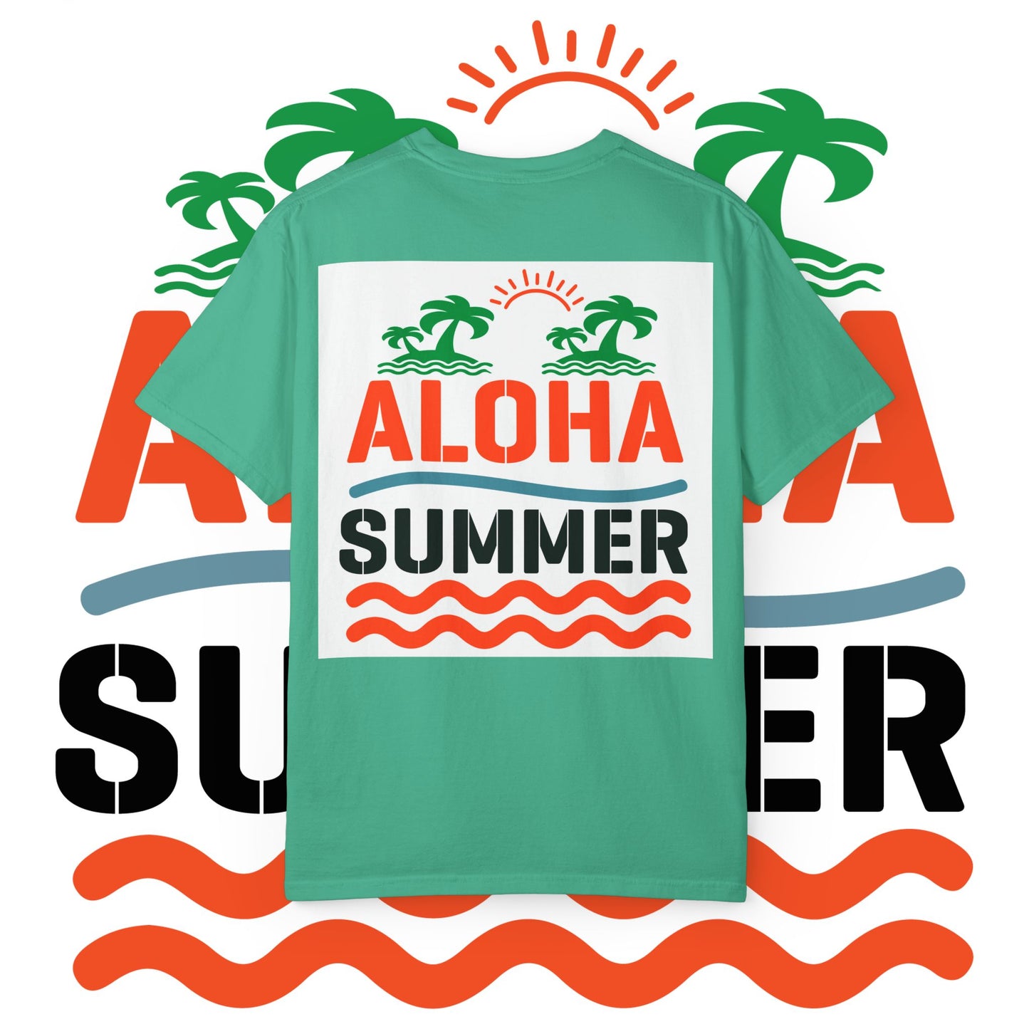 Aloha Summer Unisex T-Shirt, Beach Shirt, Vacation Tee, Summer Apparel, Tropical Graphic Tee, iconic Waikiki Beach Maui ,Oahu