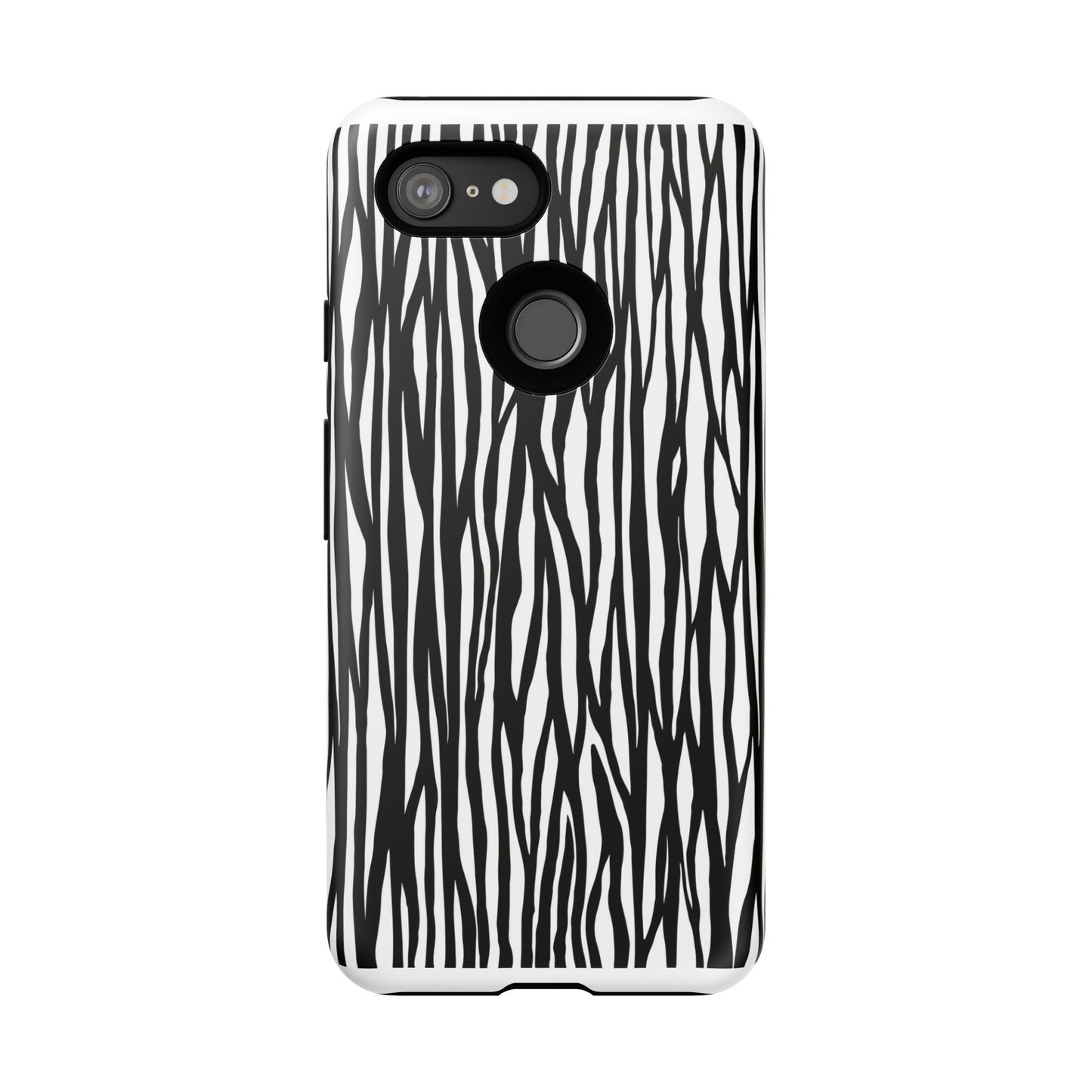 Tough Cases: Stylish Black and White Zebra Print Phone Case