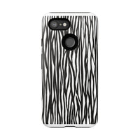 Tough Cases: Stylish Black and White Zebra Print Phone Case