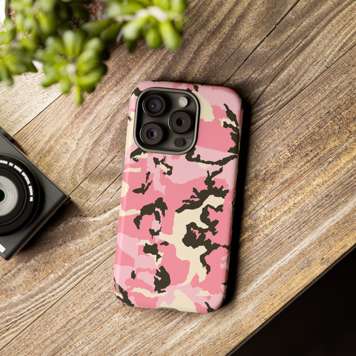 Stylish Pink Camouflage Phone Case – Tough Cases for Trendsetters