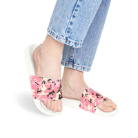 Stylish Women's Removable-Strap Sandals - Trendy Pink Camo Design