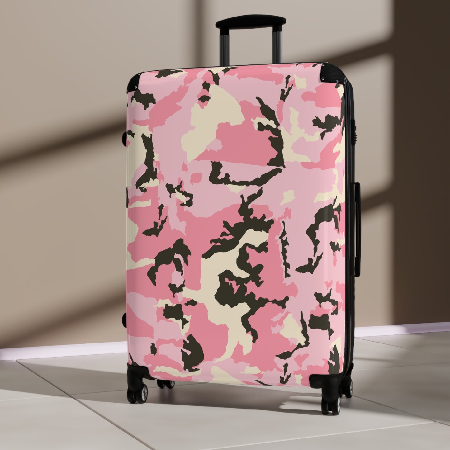 Stylish Camo Pink Suitcase for Fashionable Travel