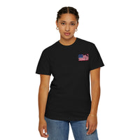 Patriotic Garment-Dyed T-Shirt - Vintage American Flag Design