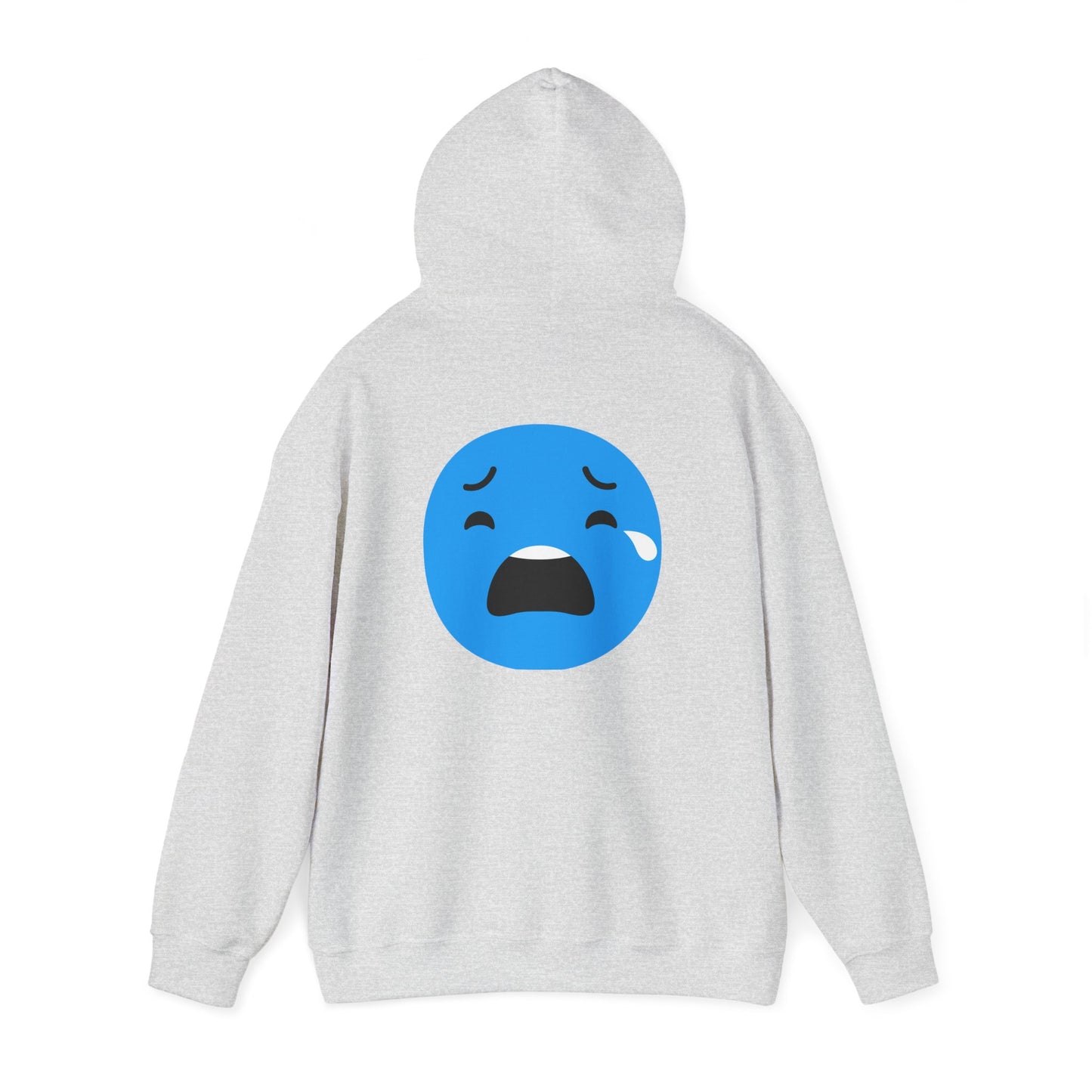 Emotional Expression Hoodie - Unisex Heavy Blend with Sad Face Design