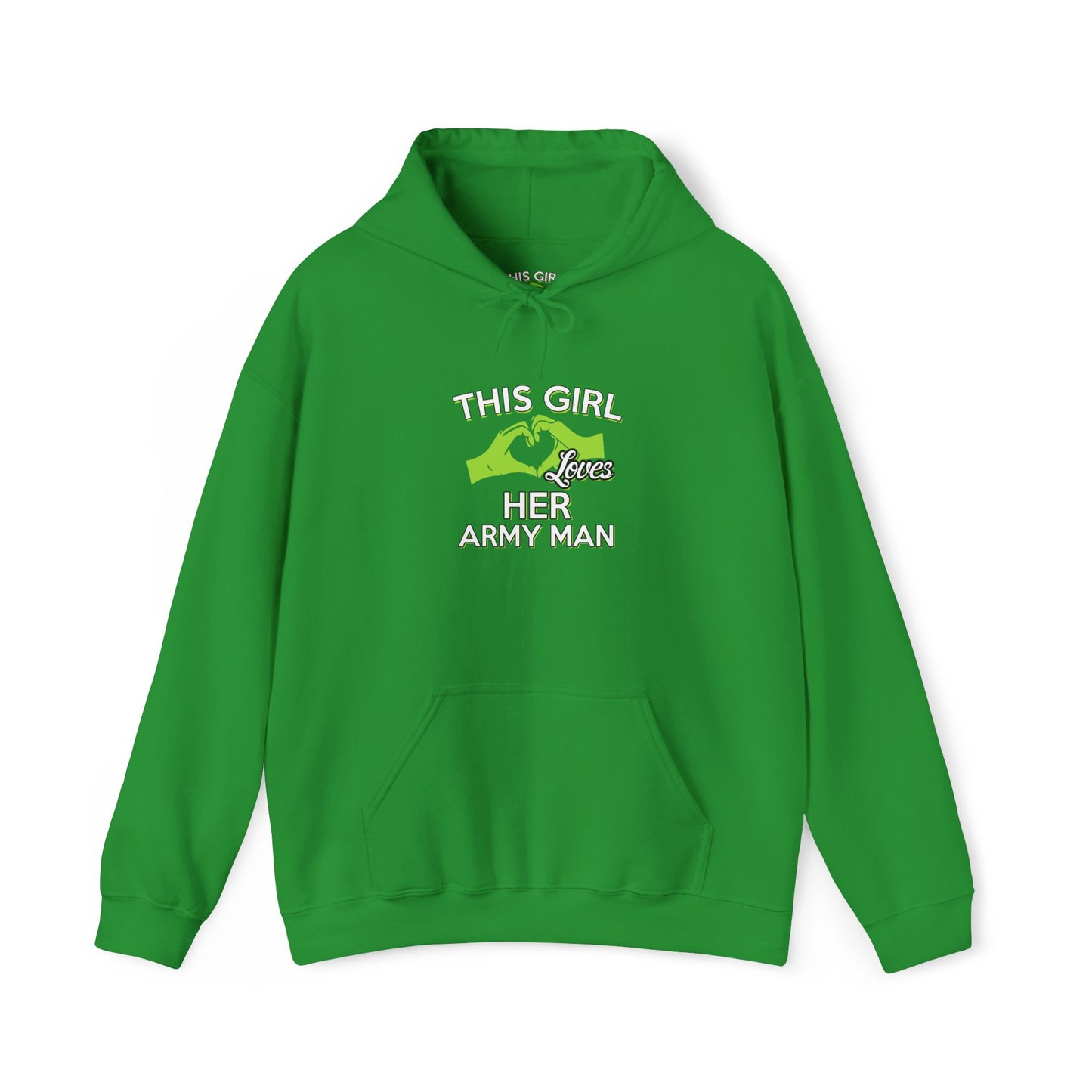 This Girl Loves Her Army Man Hoodie, Military Sweatshirt, Unisex Army Merchandise, Gifts for Military Spouses, Patriotic