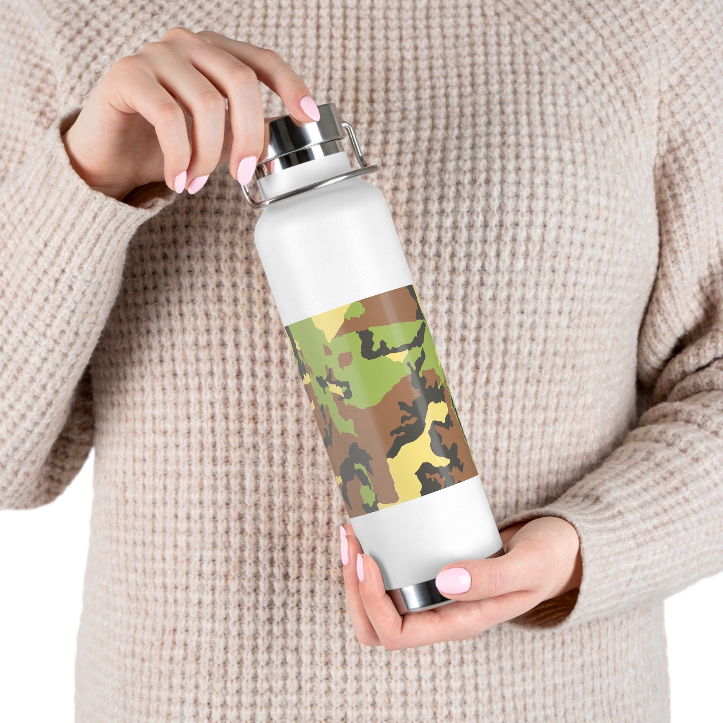 Camouflage Insulated Water Bottle - 22oz Durable Travel Flask