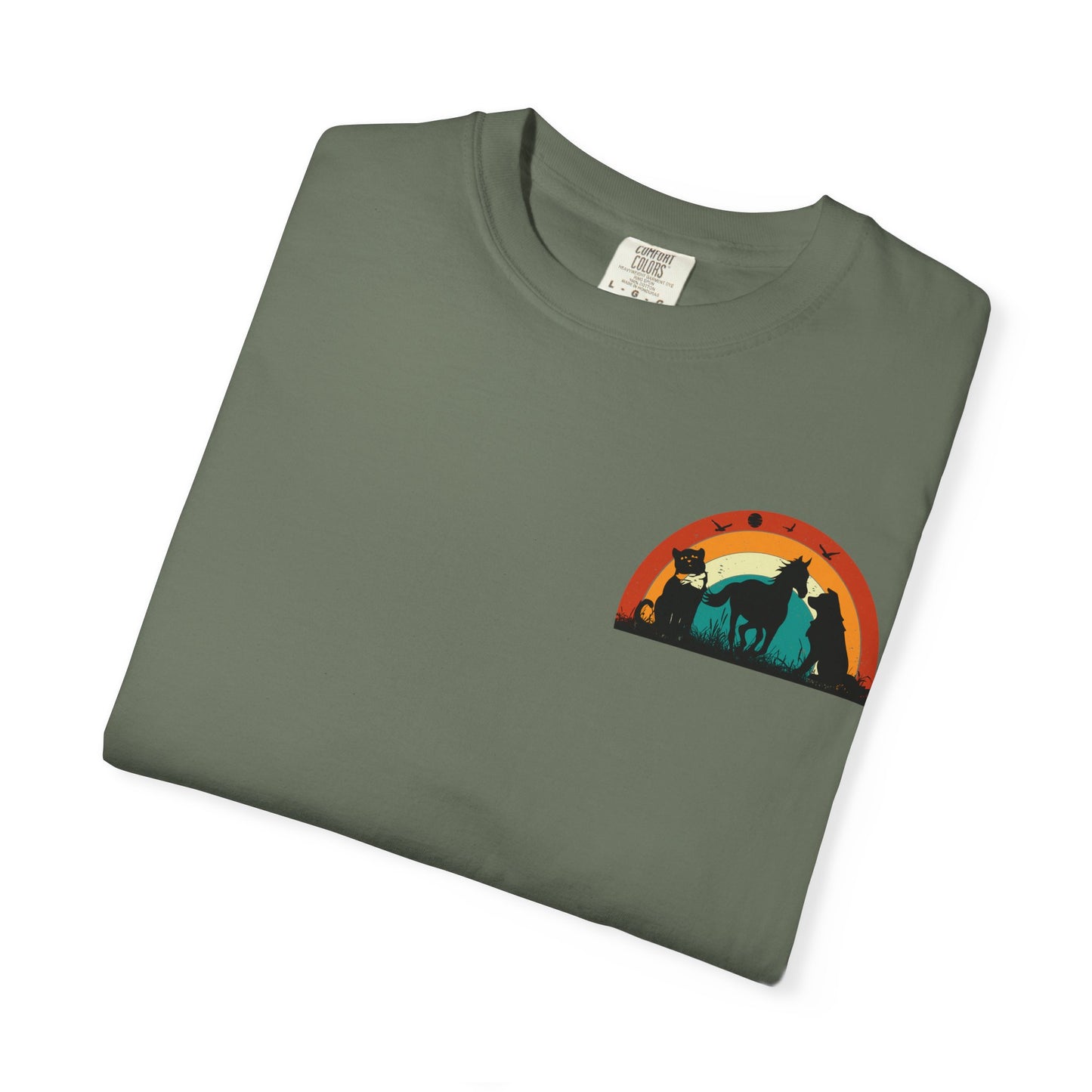 Rainbow Animal Scene Unisex T-Shirt - Nature Lover's Gift