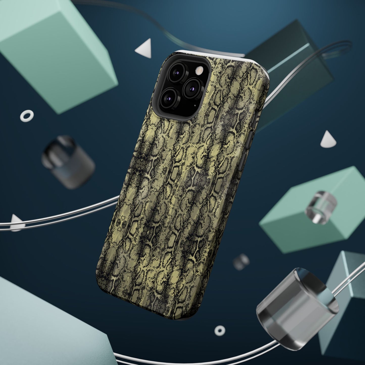 Stylish Snake Skin Magnetic Tough Case - Durable Protection for Your Phone